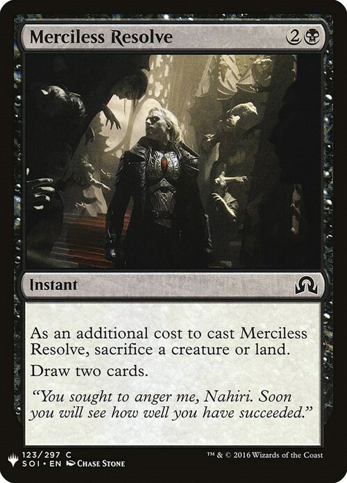 Merciless Resolve Card Front