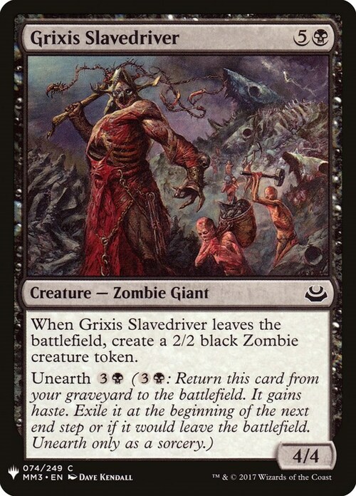 Grixis Slavedriver Card Front