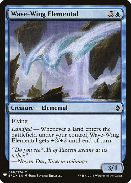 Wave-Wing Elemental Card Front