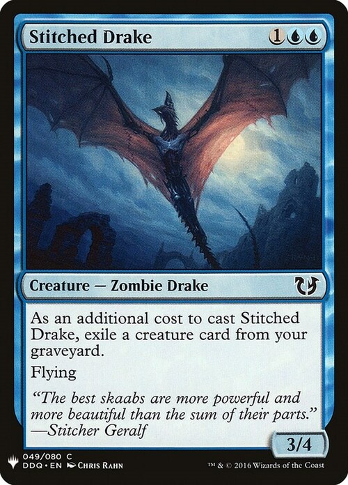 Stitched Drake Card Front