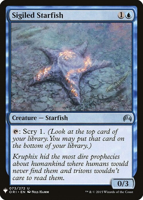 Sigiled Starfish Card Front