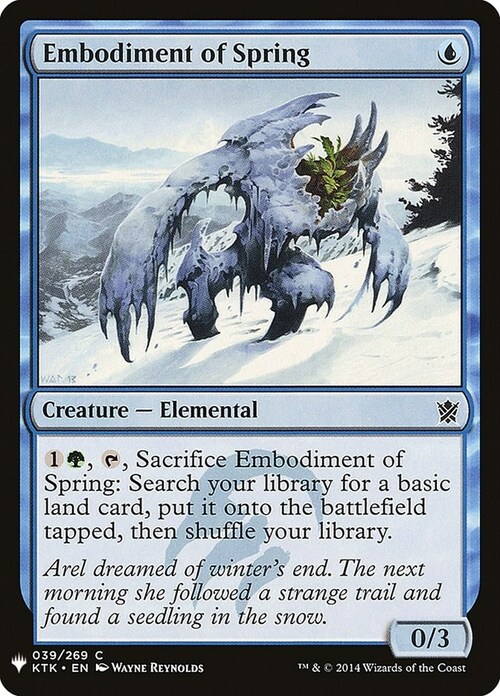 Embodiment of Spring Card Front