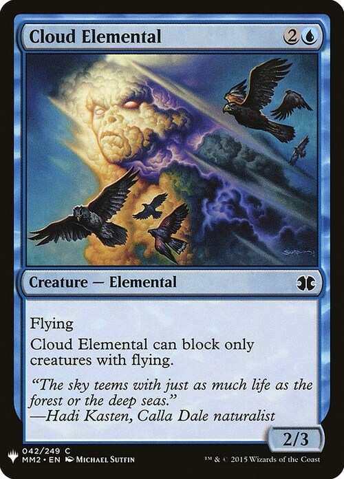 Cloud Elemental Card Front
