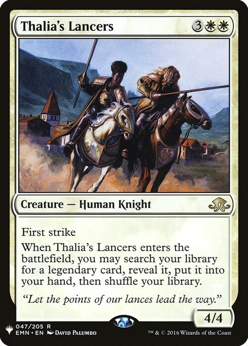 Thalia's Lancers Card Front