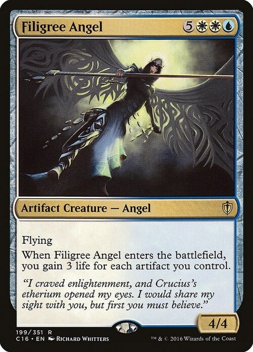 Filigree Angel Card Front