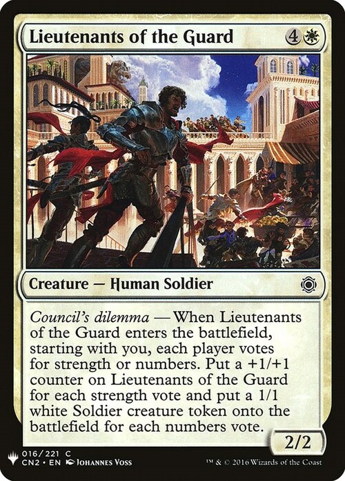 Lieutenants of the Guard Card Front