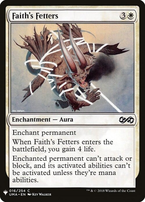 Faith's Fetters Card Front