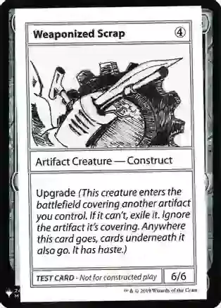 Weaponized Scrap Card Front