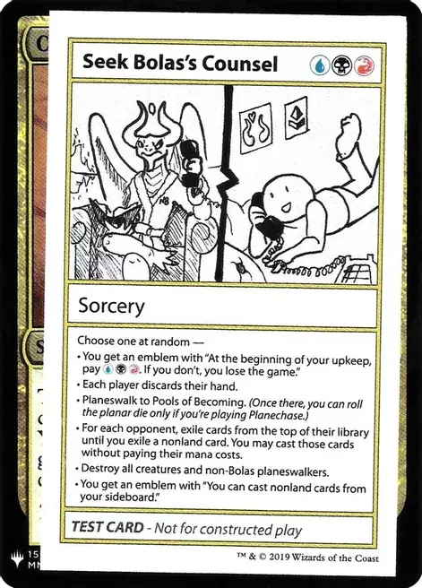 Seek Bolas's Counsel Card Front