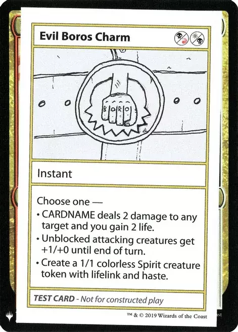 Evil Boros Charm Card Front