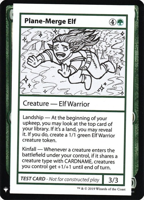 Plane-Merge Elf Card Front