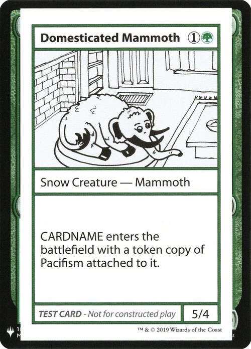 Domesticated Mammoth Card Front
