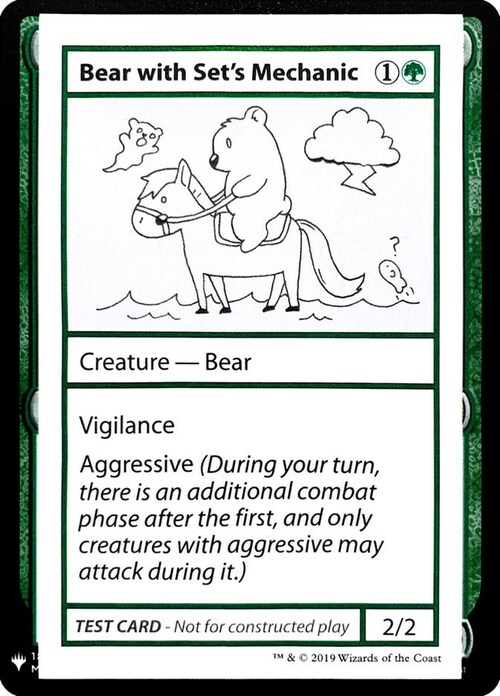 Bear with Set's Mechanic Card Front