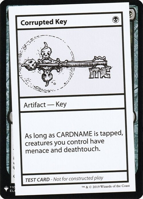 Corrupted Key Card Front