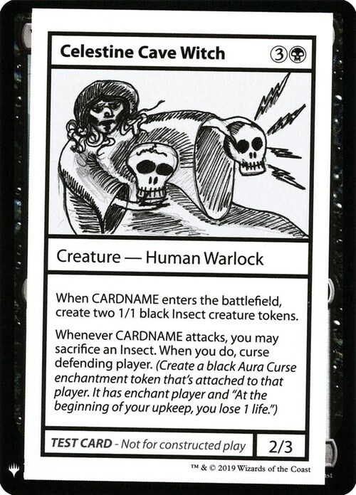 Celestine Cave Witch Card Front