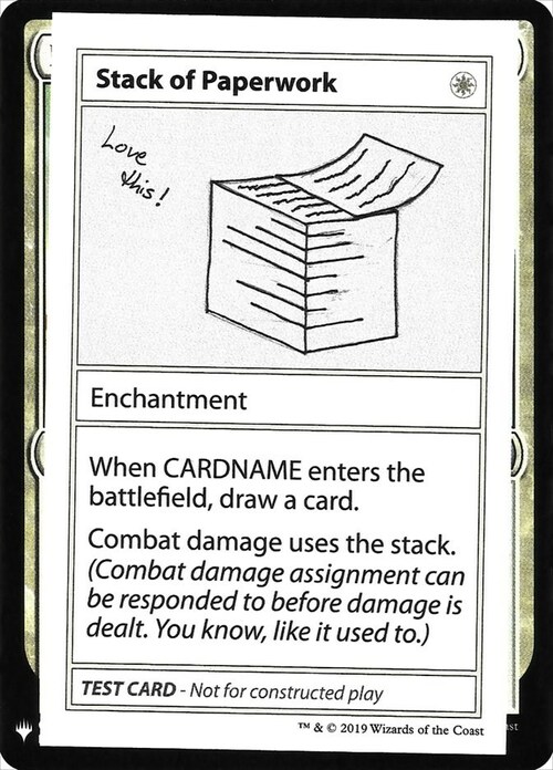 Stack of Paperwork Card Front