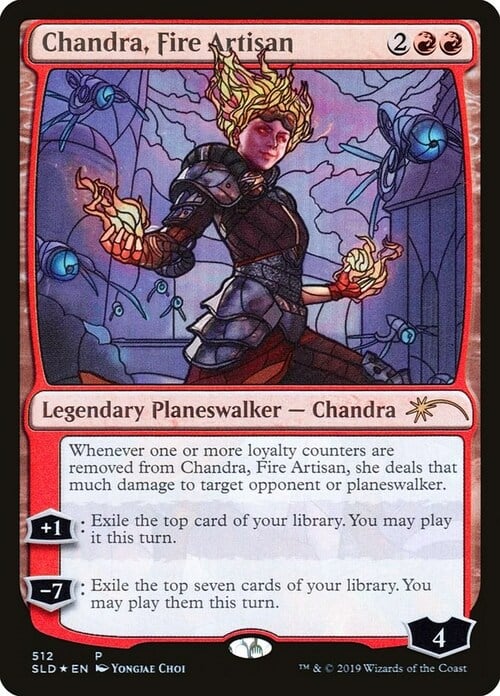 Chandra, Artigiana del Fuoco Card Front