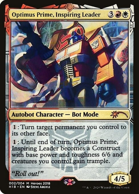 Optimus Prime, Inspiring Leader Frente