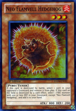 Neo Flamvell Hedgehog Card Front