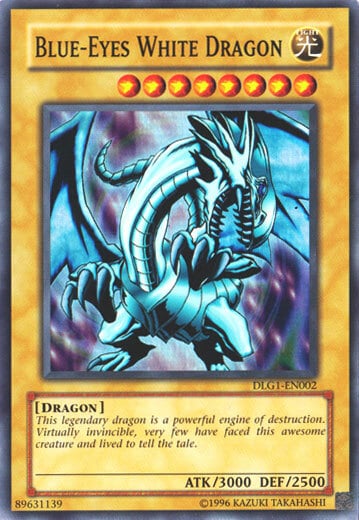 Drago Bianco Occhi Blu Card Front
