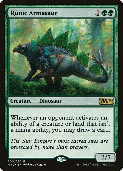 Runic Armasaur Card Front