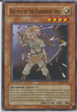 Disciple of the Forbidden Spell Card Front