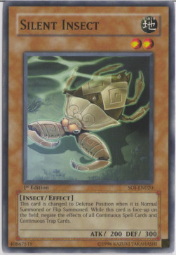 yugioh insect support cards Yu-Gi-Oh! - Neglect (SOVR-EN061) - Stardust Overdrive - Unlimited Edition may be 1st or Unlimited Edition Silent Insect