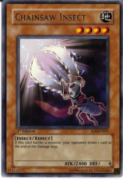 Chainsaw Insect Card Front