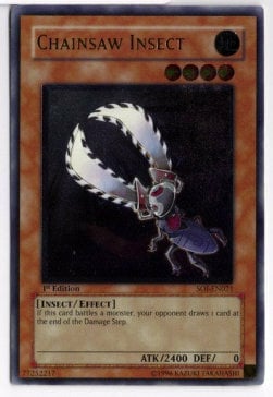 Chainsaw Insect Card Front