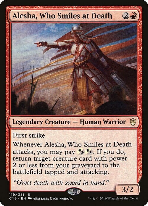 Alesha, Who Smiles at Death Card Front