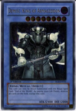 Demise, King of Armageddon Card Front