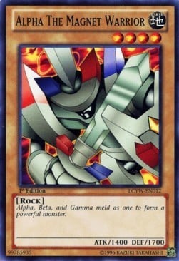yugioh magnet cards Yu-Gi-Oh ALPHA THE WARRIOR - YGLD-ENB11 - 1st Edition Gamma the Magnet Warrior Card Type Yu-Gi-Oh! Card SDMY-EN035 Magnet Conversion