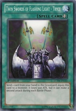 Twin Swords of Flashing Light - Tryce Card Front