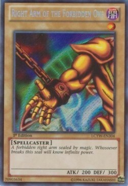Right Arm of the Forbidden One Card Front
