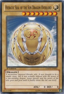 Hieratic Seal of the Sun Dragon Overlord Card Front