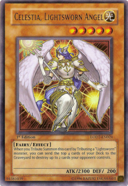Celestia, Lightsworn Angel Card Front