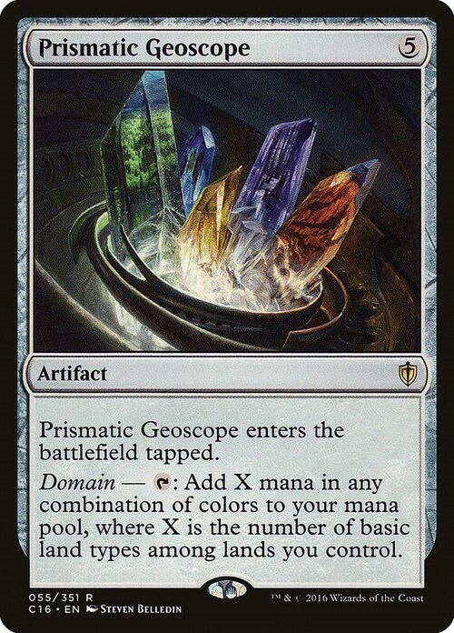 Prismatic Geoscope Card Front