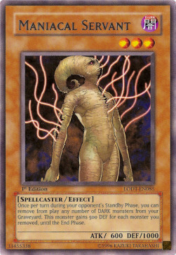 Servitore Maniacale Card Front