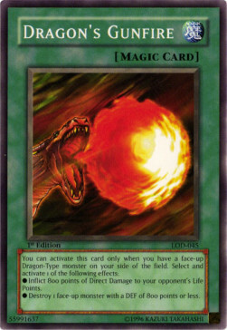 Dragon's Gunfire Card Front