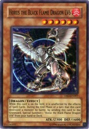 Horus the Black Flame Dragon LV6 · Super Rare 007