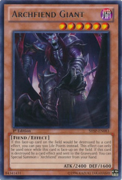 Archfiend Giant Card Front