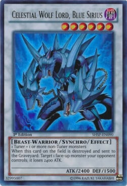 Celestial Wolf Lord, Blue Sirius Card Front