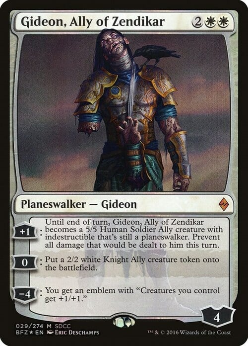 Gideon, Alleato di Zendikar Card Front