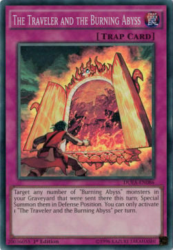The Traveler and the Burning Abyss Card Front