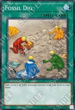 Fossil Dig Card Front