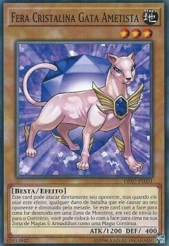 Bestia Cristallo Gatto Ametista Card Front