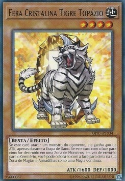 Bestia Cristallo Tigre Topazio Card Front