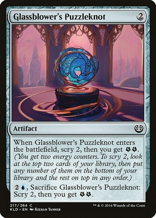 Glassblower's Puzzleknot Card Front