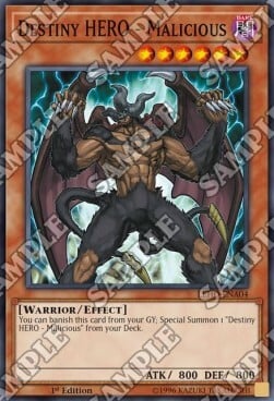 Destiny HERO - Malicious Card Front