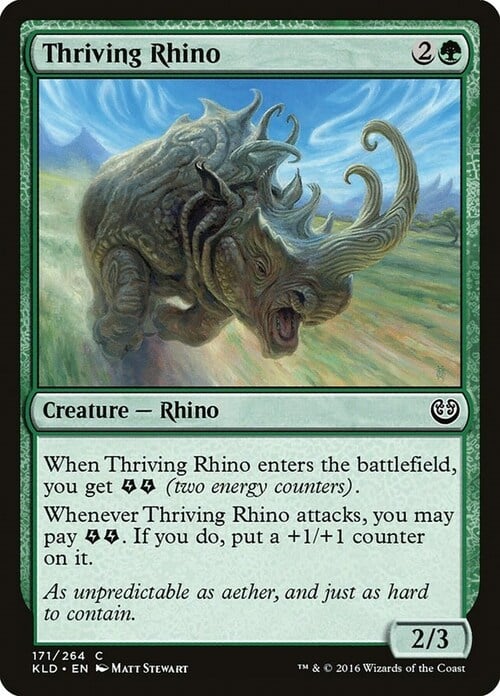 Rinoceronte Vigoroso Card Front